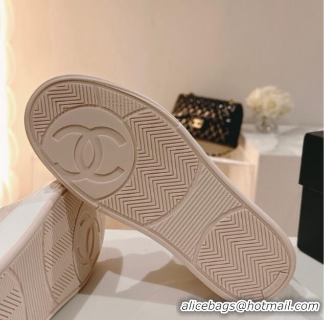 Feminine Chanel Cotton Sneakers G45352 Beige 120052 