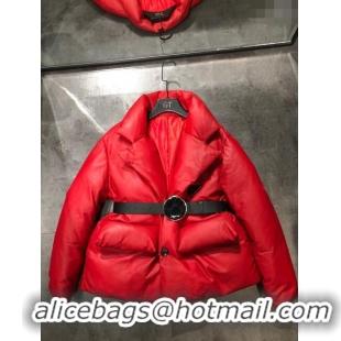 Grade Design Prada Lambskin Down Jacket P110936 Red 2023