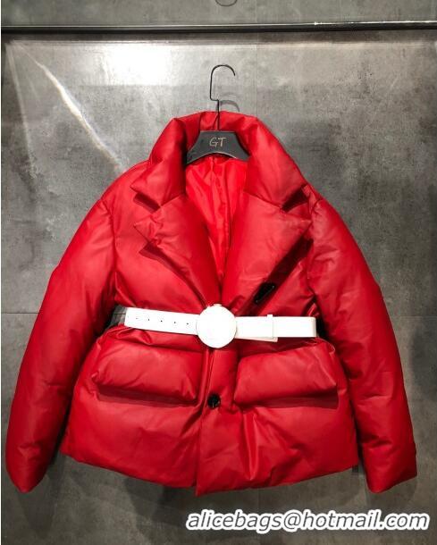 Grade Design Prada Lambskin Down Jacket P110936 Red 2023