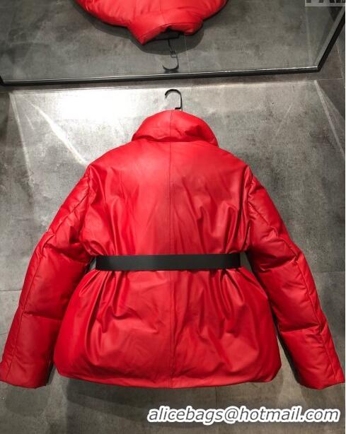 Grade Design Prada Lambskin Down Jacket P110936 Red 2023