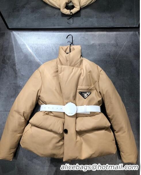 ​Top Grade Prada Lambskin Down Jacket P110938 Brown 2023