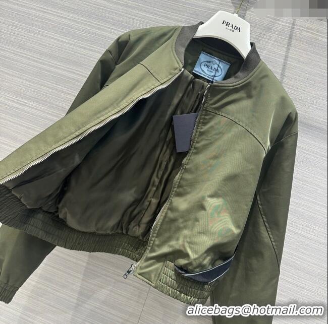 Inexpensive Prada Padded Jacket and Skirt P112409 Green 2023