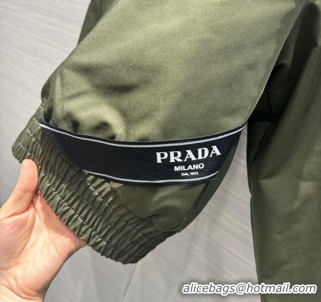 Inexpensive Prada Padded Jacket and Skirt P112409 Green 2023