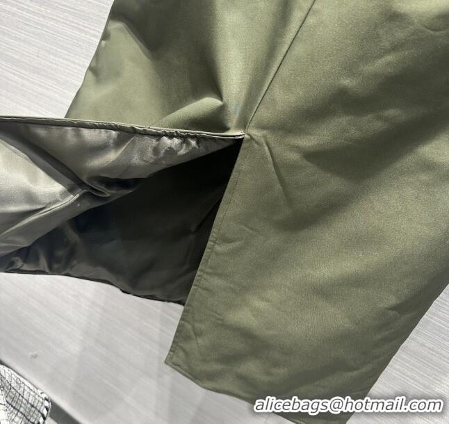 Inexpensive Prada Padded Jacket and Skirt P112409 Green 2023