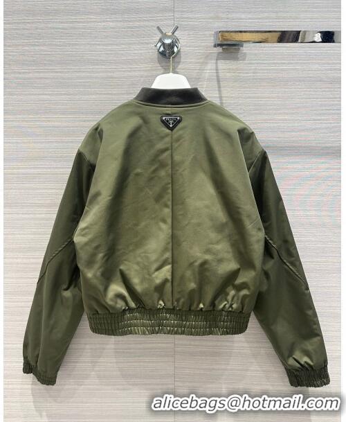 Inexpensive Prada Padded Jacket and Skirt P112409 Green 2023