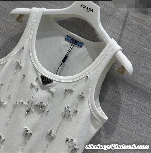 Good Taste Prada Crystal Dress P112413 White 2023