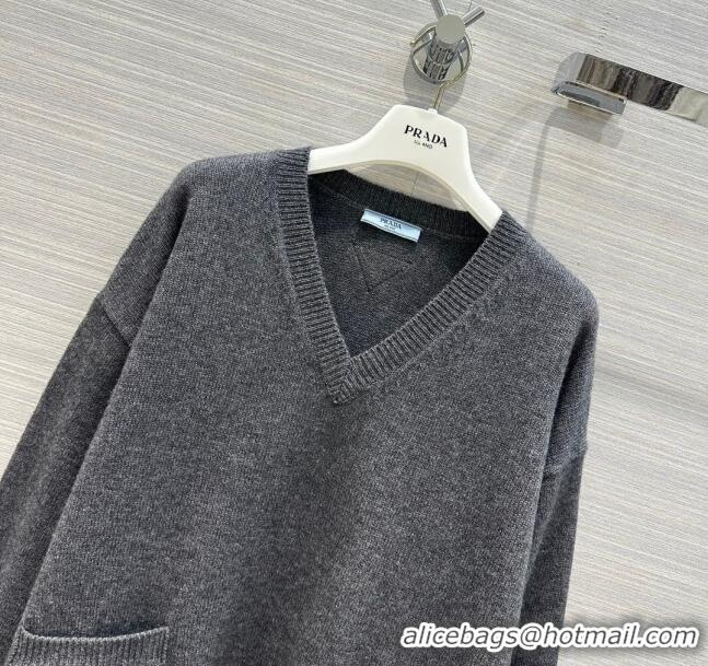 Luxury Discount Prada Cashmere Sweater P112439 Grey 2023