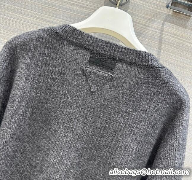 Luxury Discount Prada Cashmere Sweater P112439 Grey 2023