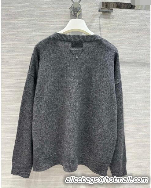 Luxury Discount Prada Cashmere Sweater P112439 Grey 2023