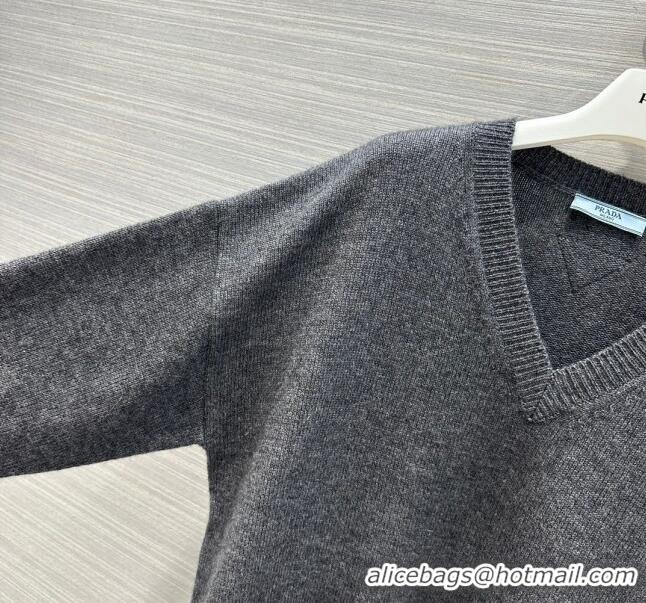 Luxury Discount Prada Cashmere Sweater P112439 Grey 2023