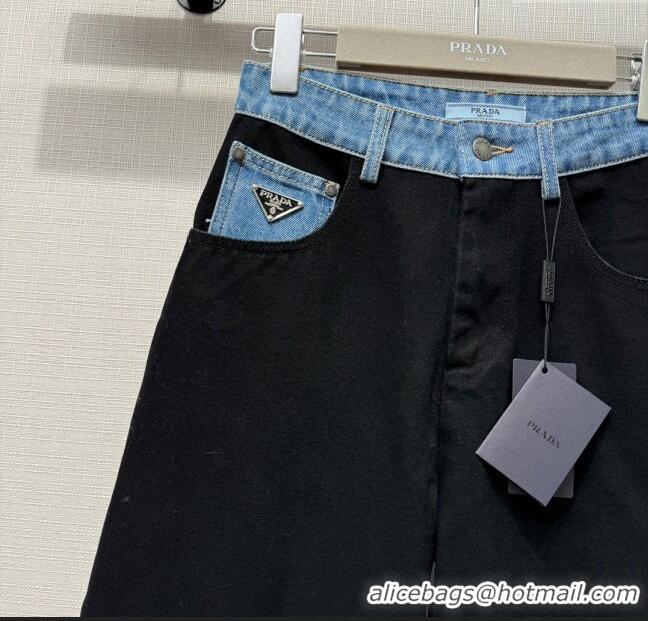 ​Famous Brand Prada Denim Jeans P112516 Blue/Black 2023