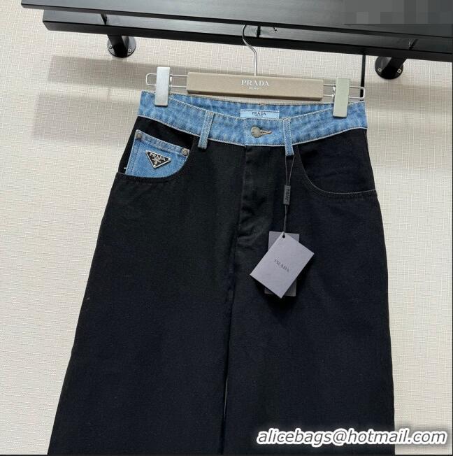 ​Famous Brand Prada Denim Jeans P112516 Blue/Black 2023