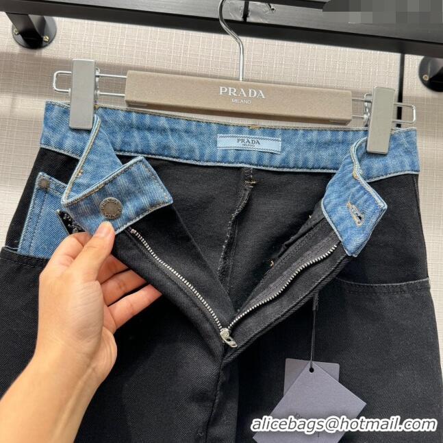 ​Famous Brand Prada Denim Jeans P112516 Blue/Black 2023