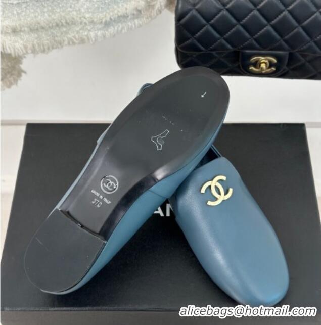 Hot Style Chanel Calfskin Loafers G45271 Blue 201031