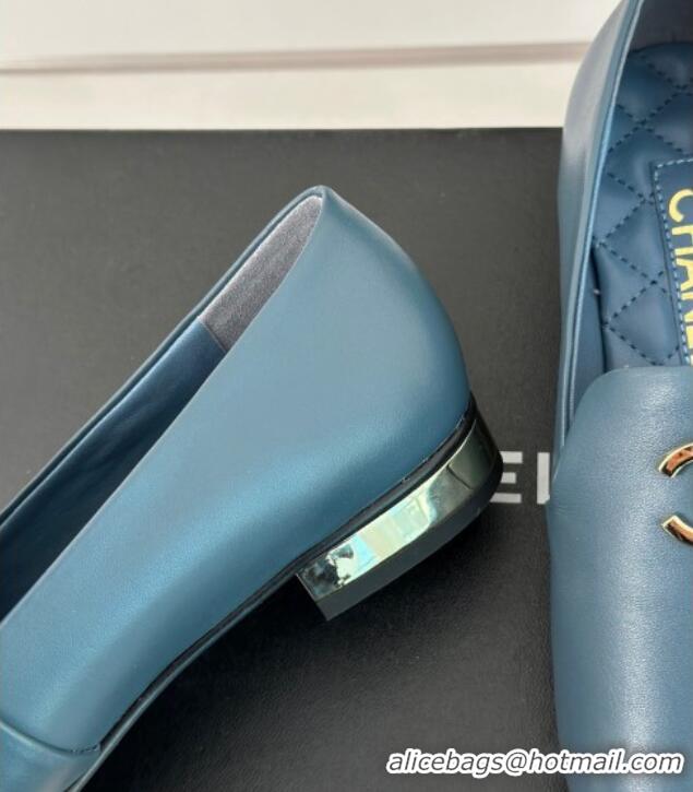 Hot Style Chanel Calfskin Loafers G45271 Blue 201031