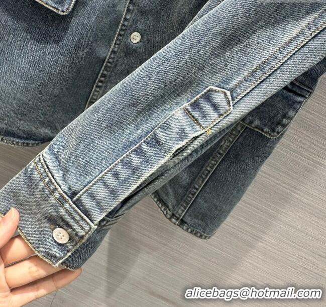 Top Grade Prada Denim Jacket P112524 Blue 2023