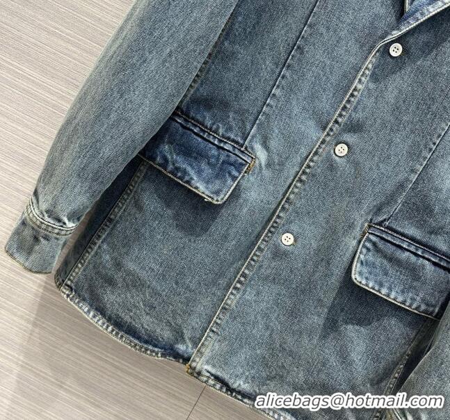 Top Grade Prada Denim Jacket P112524 Blue 2023