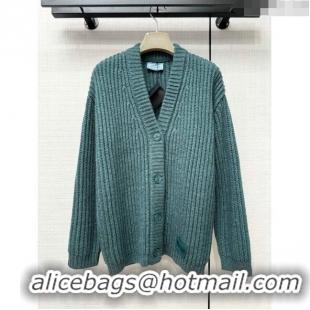 Big Discount Prada Wool Cardigan P112727 Green 2023