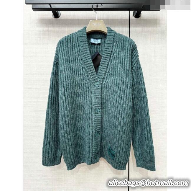 Big Discount Prada Wool Cardigan P112727 Green 2023