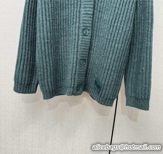 Big Discount Prada Wool Cardigan P112727 Green 2023