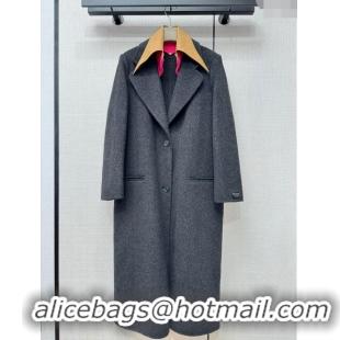 ​Best Price Prada Wool Coat P112751 Grey 2023