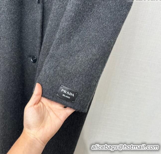 ​Best Price Prada Wool Coat P112751 Grey 2023