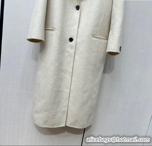 ​Top Grade Prada Wool Coat P112750 White 2023