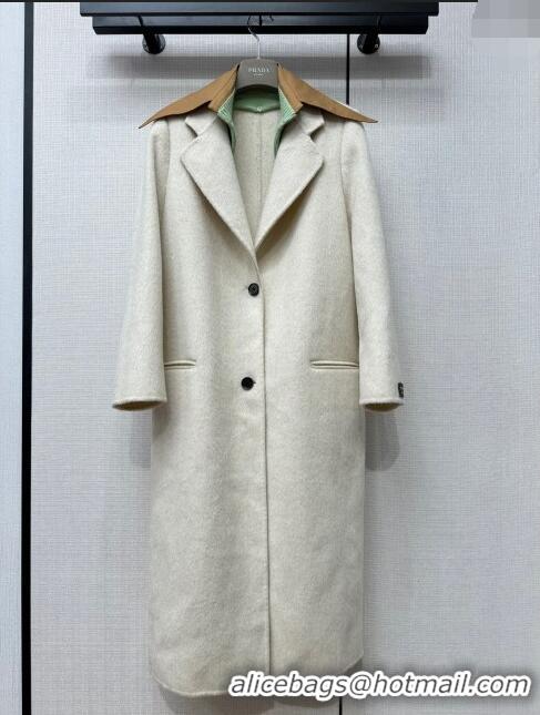 ​Top Grade Prada Wool Coat P112750 White 2023