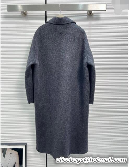 Famous Brand Prada Wool & Cashmere Coat P112904 Grey 2023