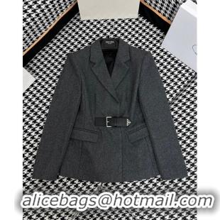 Good Taste Prada Wool Jacket P112906 Grey 2023