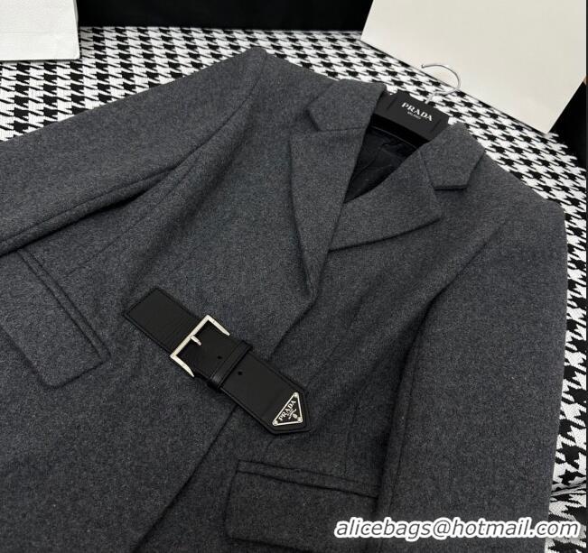 Good Taste Prada Wool Jacket P112906 Grey 2023