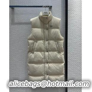 Good Product Prada Long Down Vest P112908 Beige 2023