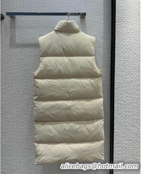 Good Product Prada Long Down Vest P112908 Beige 2023