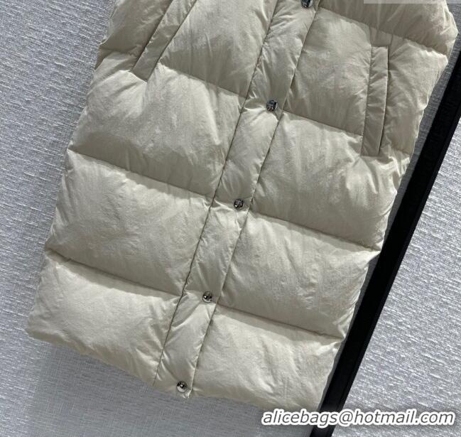 Good Product Prada Long Down Vest P112908 Beige 2023