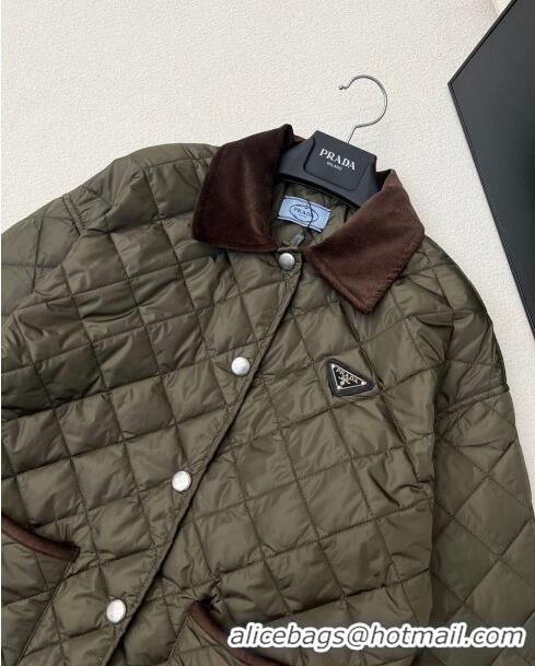 Fashion Promotional Prada Padded Coat P112917 Green 2023