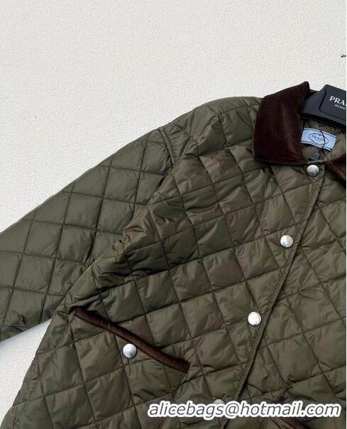 Fashion Promotional Prada Padded Coat P112917 Green 2023