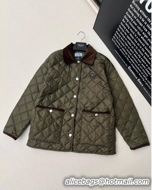 Fashion Promotional Prada Padded Coat P112917 Green 2023