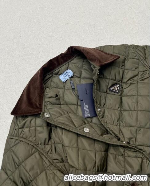 Fashion Promotional Prada Padded Coat P112917 Green 2023