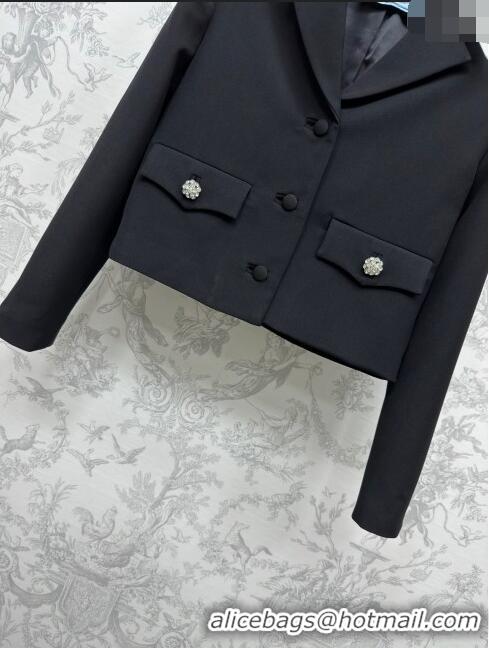 Top Grade Prada Single-breasted Jacket P112920 Black 2023