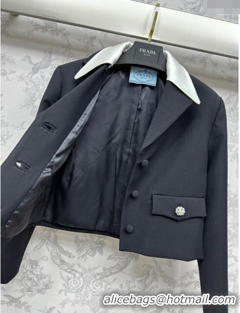 Top Grade Prada Single-breasted Jacket P112920 Black 2023