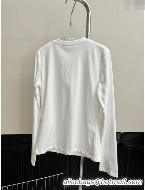 Super Quality Prada Top with Crystal P112922 White 2023