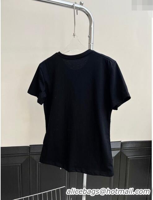 Famous Brand Prada T-shirt with Crystal P112923 Black 2023