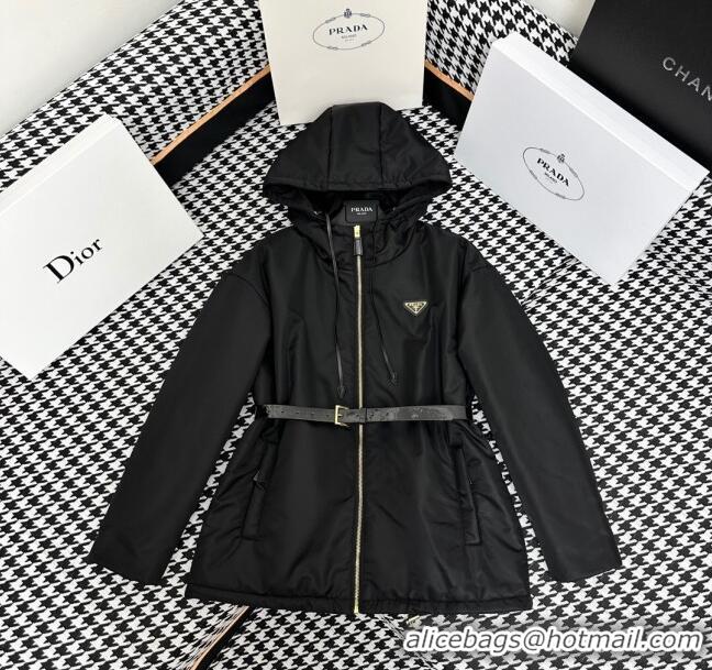 Top Grade Prada Re-Nylon Padded Jacket P112930 Black 2023