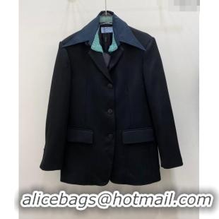 Well Crafted Prada Wool Jacket P112931 Black 2023