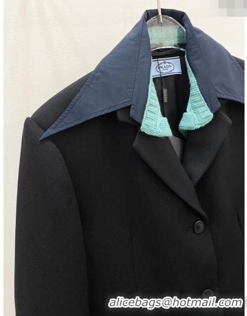 Well Crafted Prada Wool Jacket P112931 Black 2023