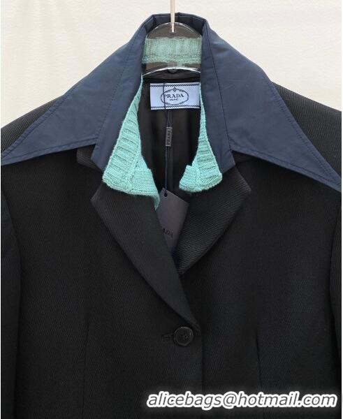 Well Crafted Prada Wool Jacket P112931 Black 2023