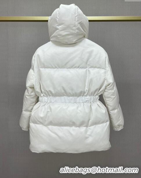 Top Quality Prada Re-Nylon Down Jacket P112934 White 2023