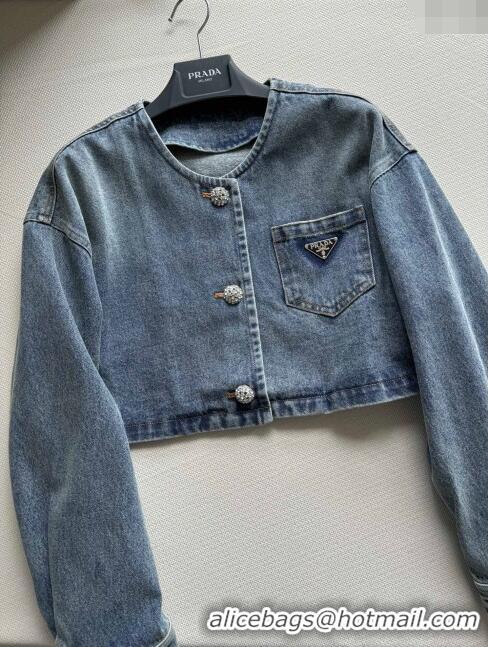 ​Unique Grade Prada Denim Jacket P122022 Blue 2023