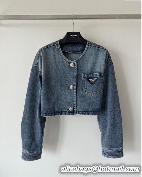 ​Unique Grade Prada Denim Jacket P122022 Blue 2023