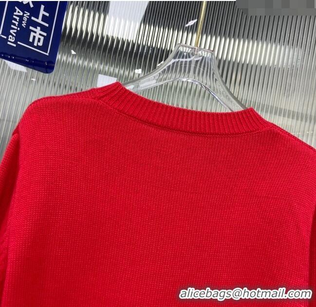 ​Top Quality Prada Wool Sweater P122215 Red 2023